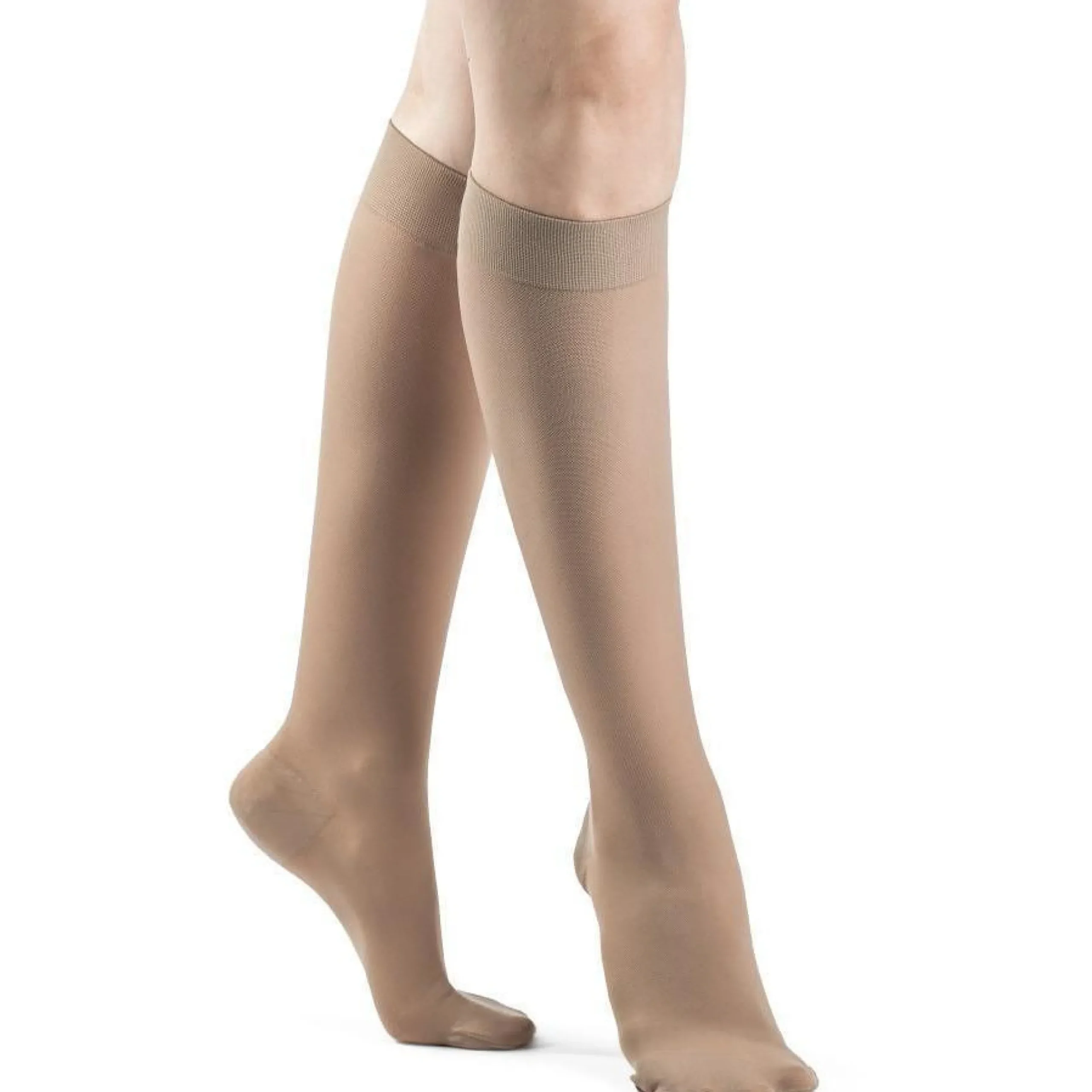 Dynaven Opaque Women's Knee High 20-30 mmHg w/ Silicone Top