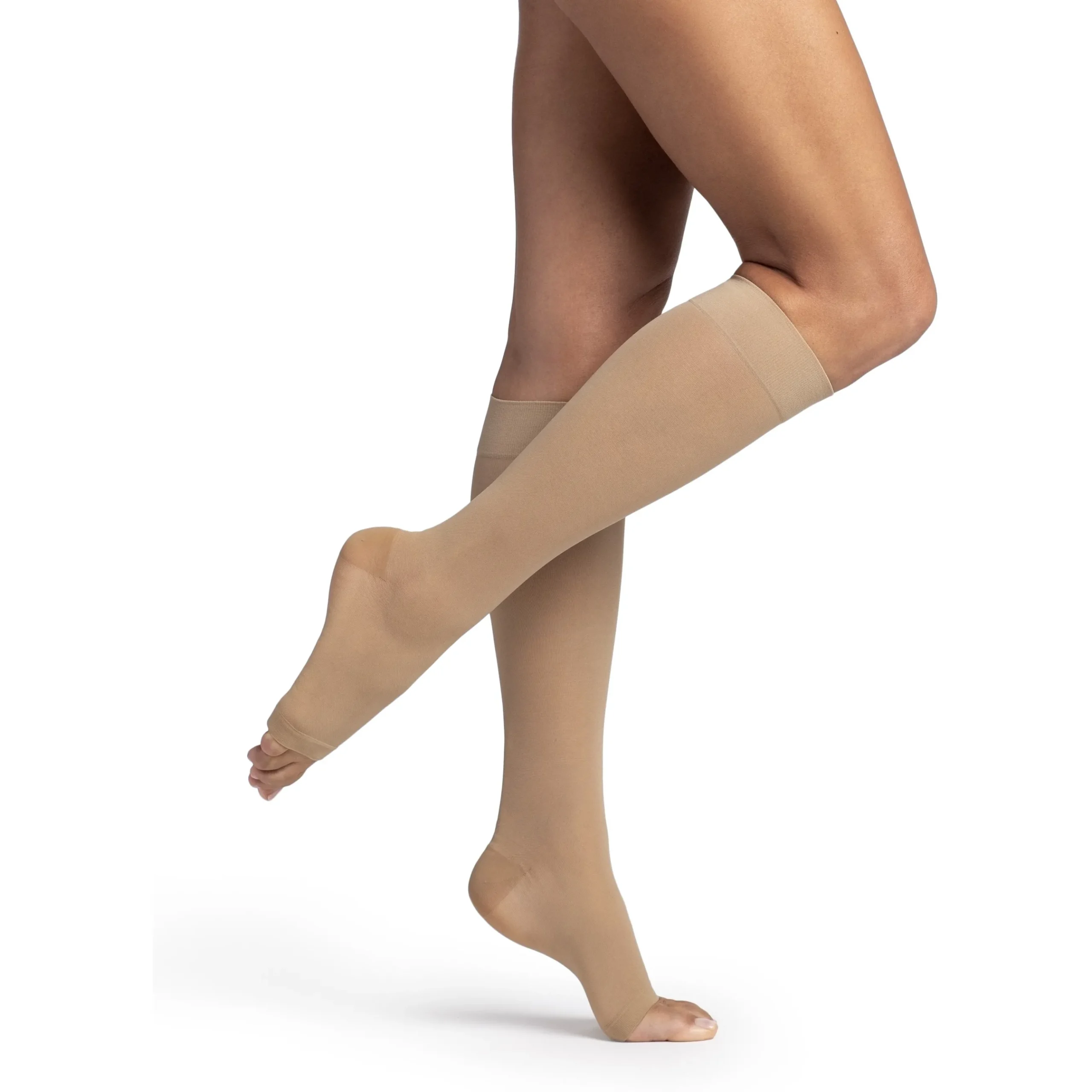 Dynaven Sheer Women's Knee High 20-30 mmHg, Open Toe