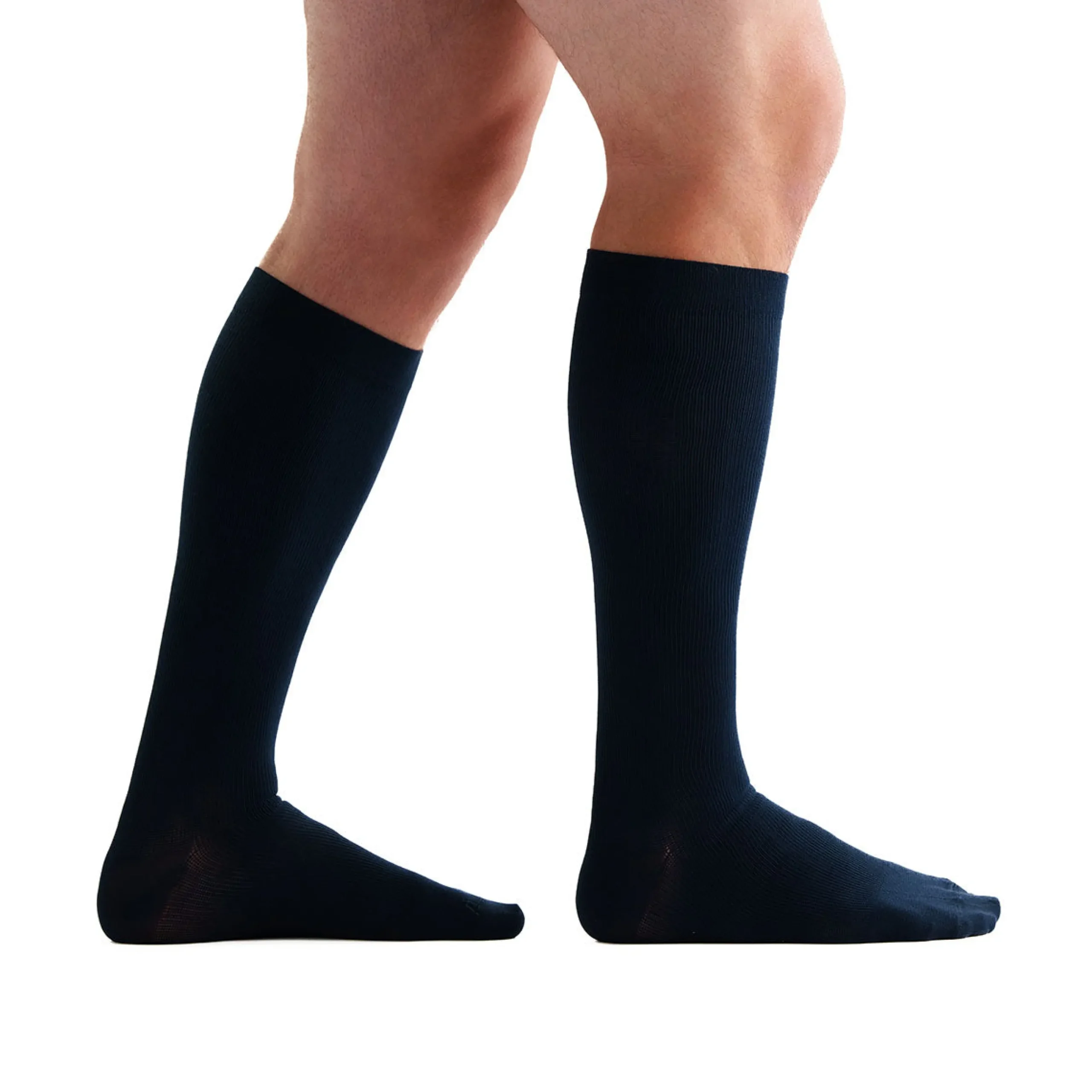 EvoNation Men's Classic Ribbed 20-30 mmHg Knee High