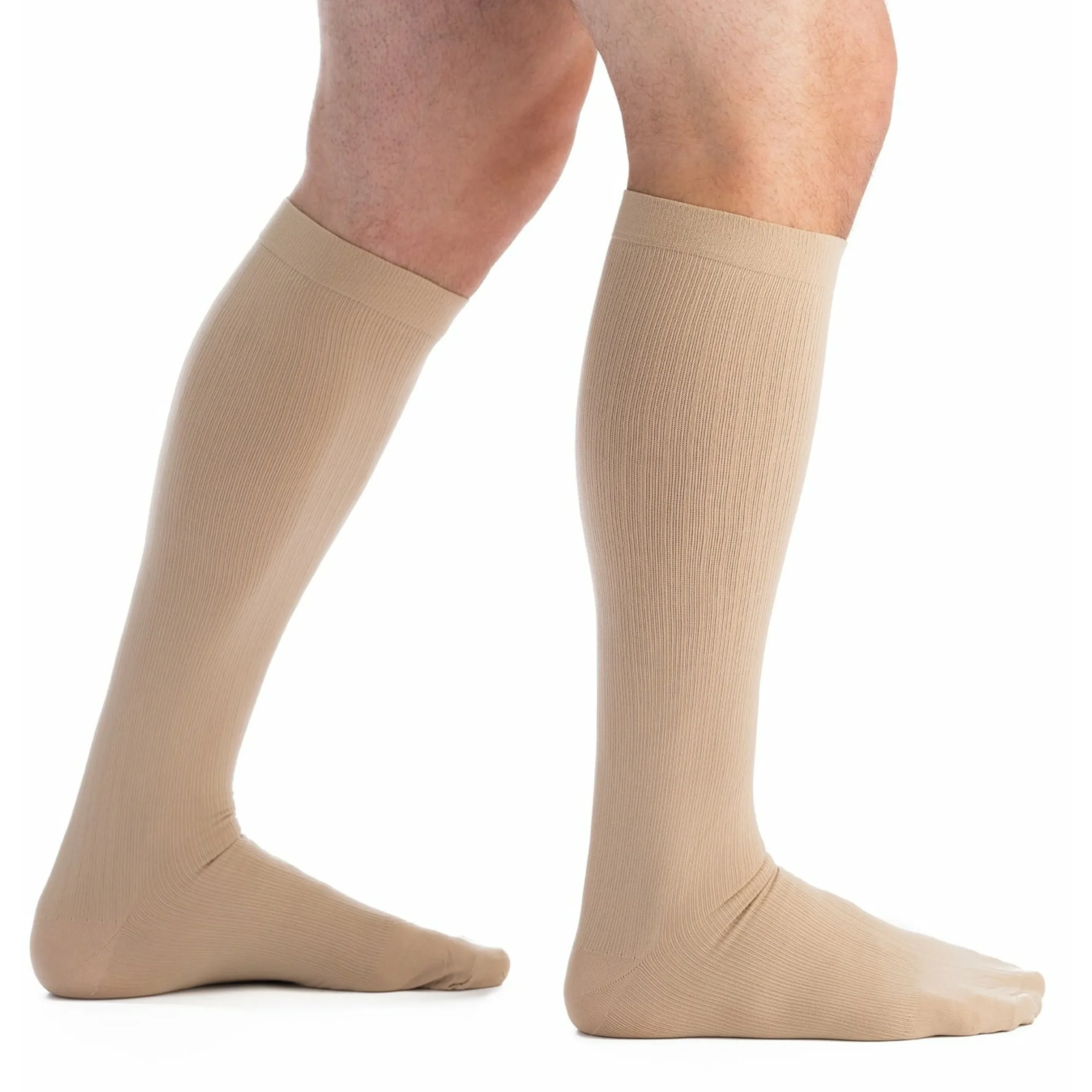 EvoNation Men's Classic Ribbed 30-40 mmHg Knee High