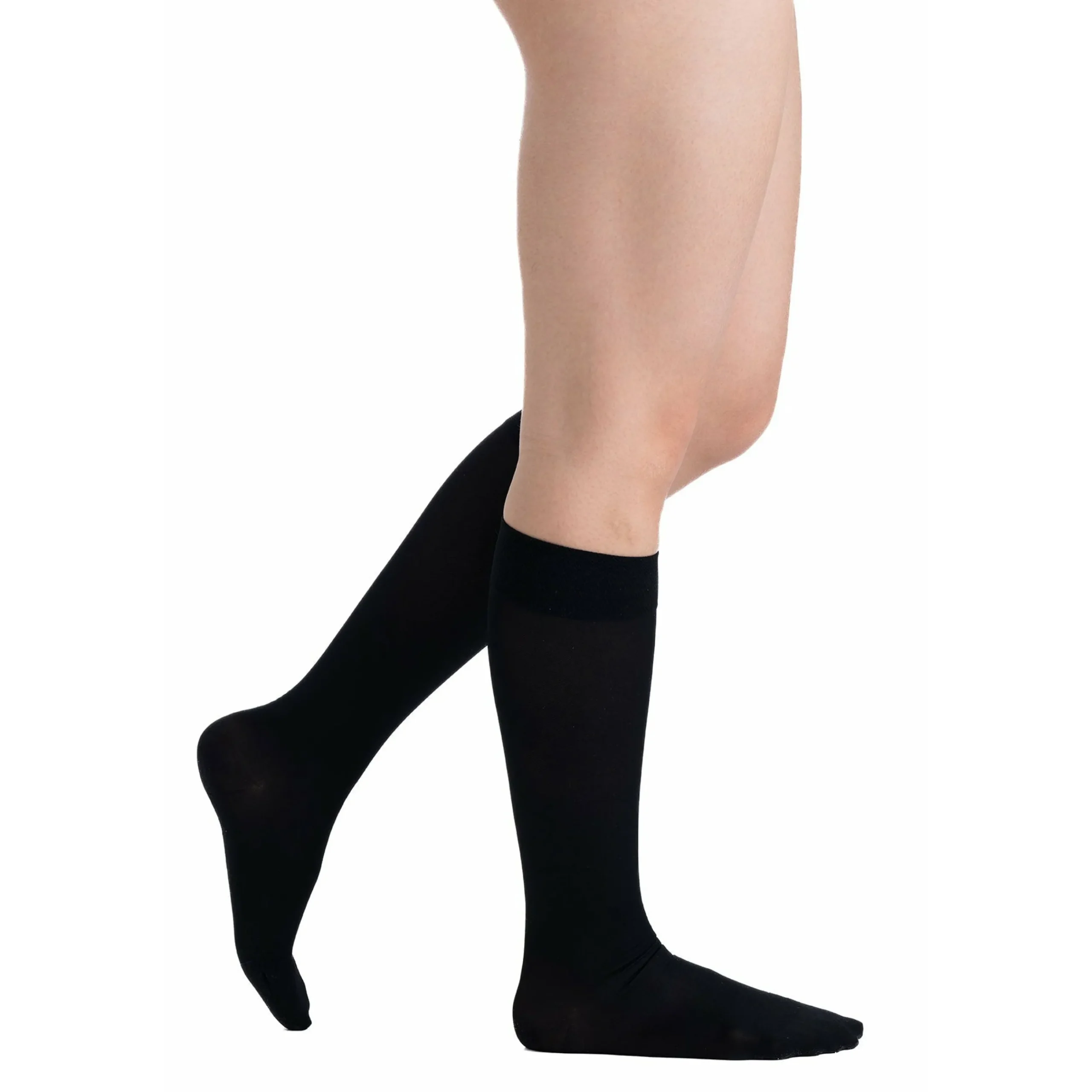 EvoNation Women's Microfiber Opaque 15-20 mmHg Knee High