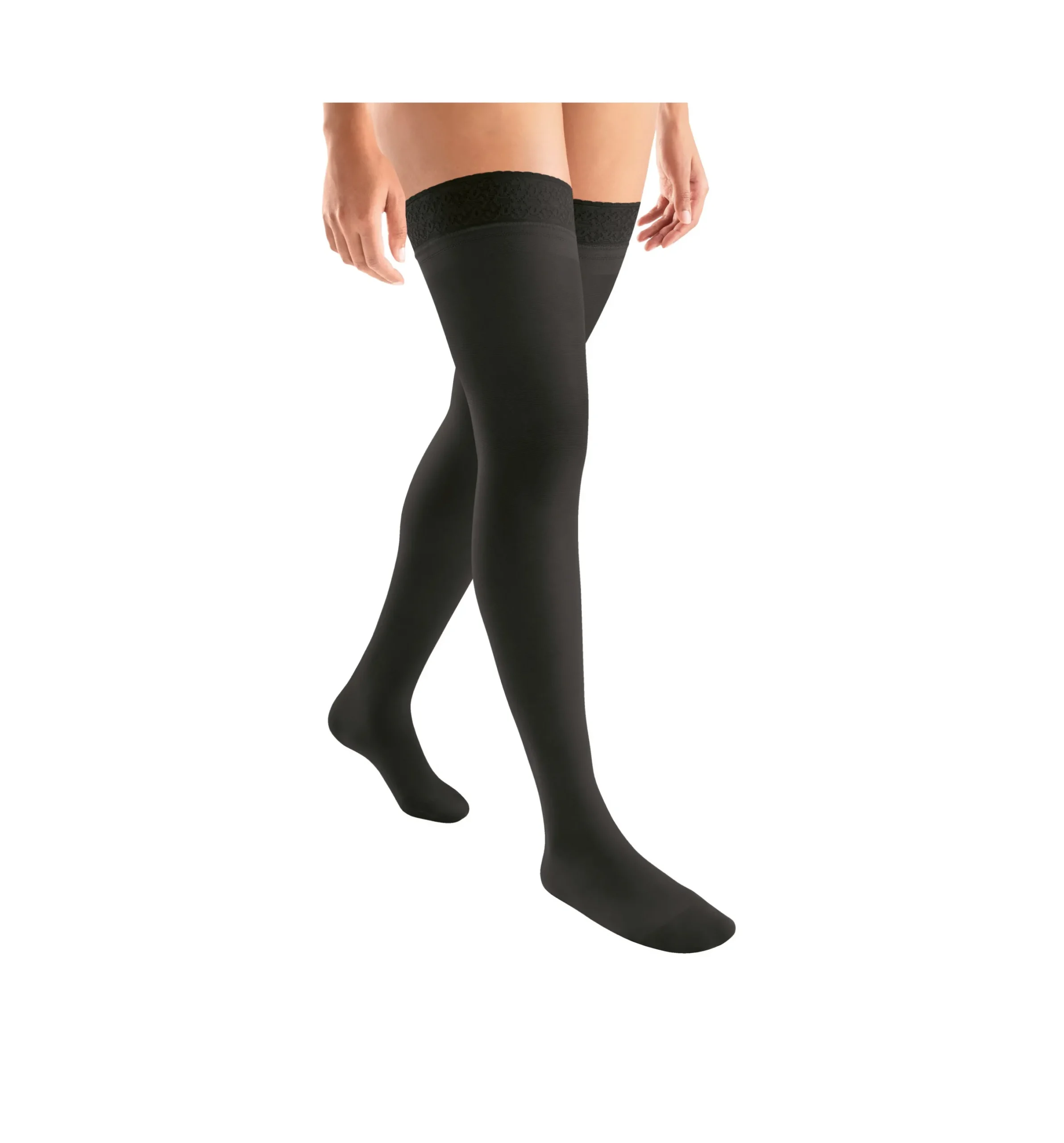 JOBST® ACTIVA Sheer Thigh High 8-15 mmHg w/ Silicone Lace Band