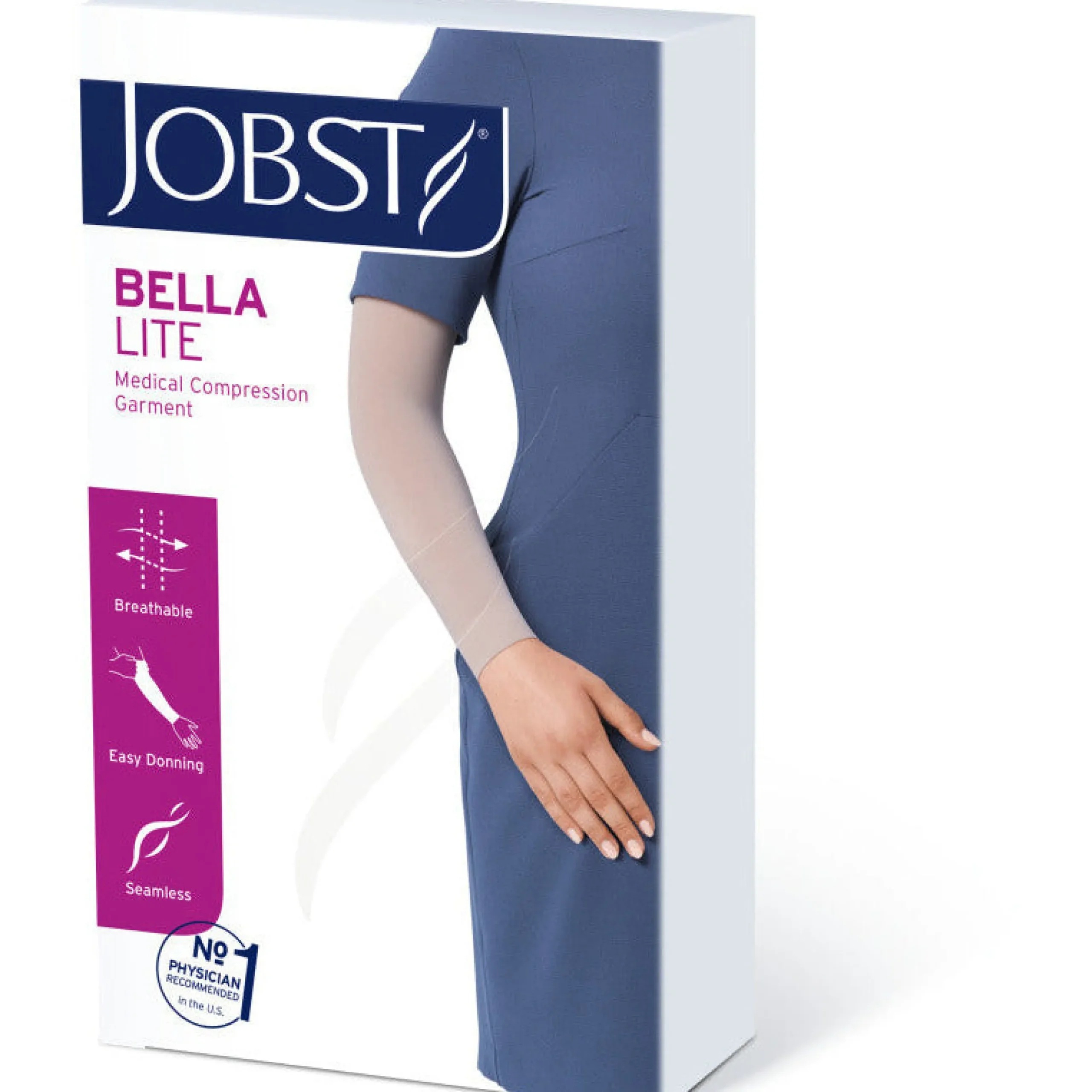 JOBST® Bella™ Lite Armsleeve 15-20 mmHg w/ Gauntlet + Silicone Dot Band