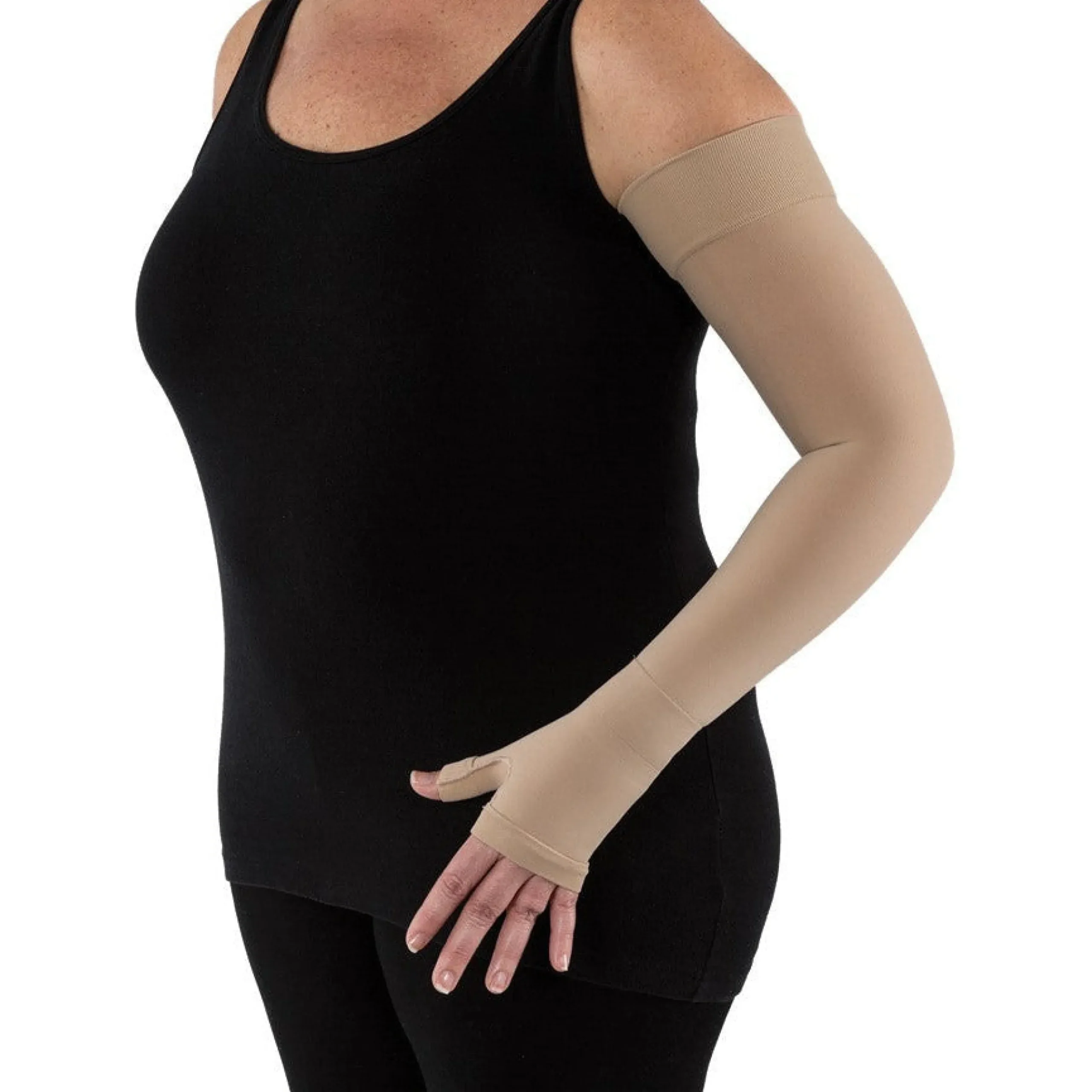 JOBST® Bella™ Lite Armsleeve 15-20 mmHg w/ Gauntlet + Silicone Dot Band