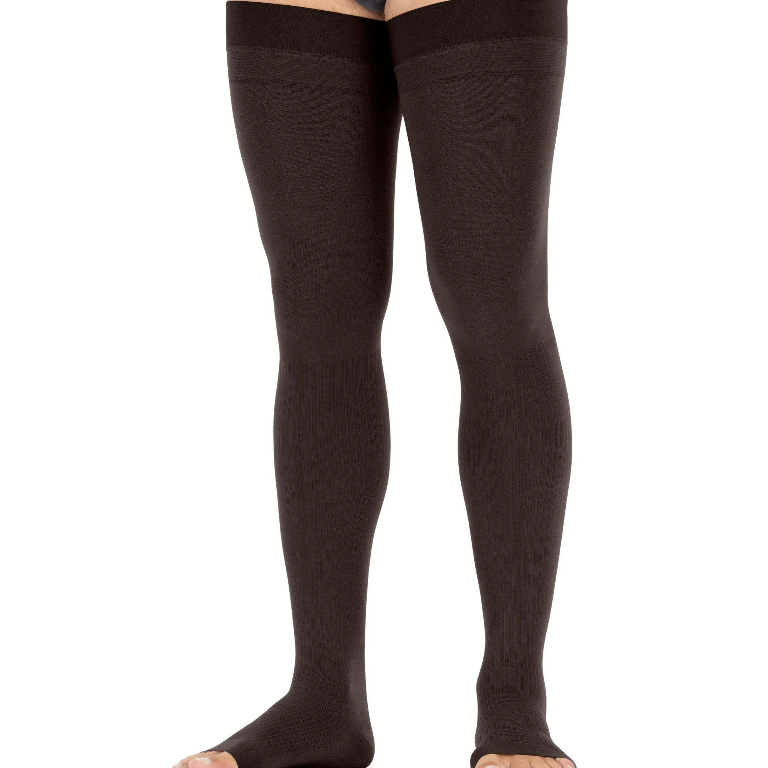 JOBST® forMen Thigh High w/ Micro Dotted Band 15-20 mmHg, Open Toe
