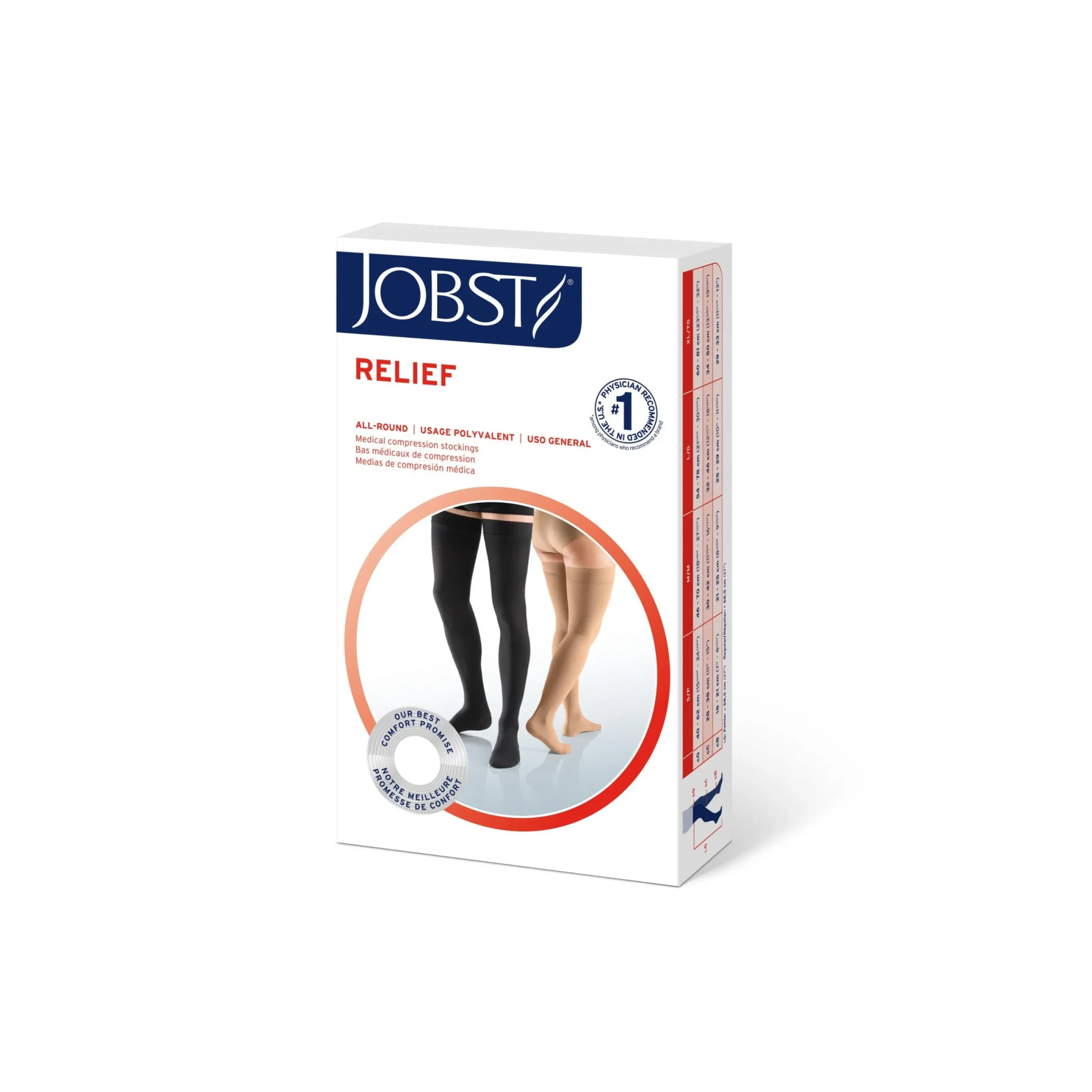 JOBST® Relief Thigh High 30-40 mmHg w/ Silicone Top Band