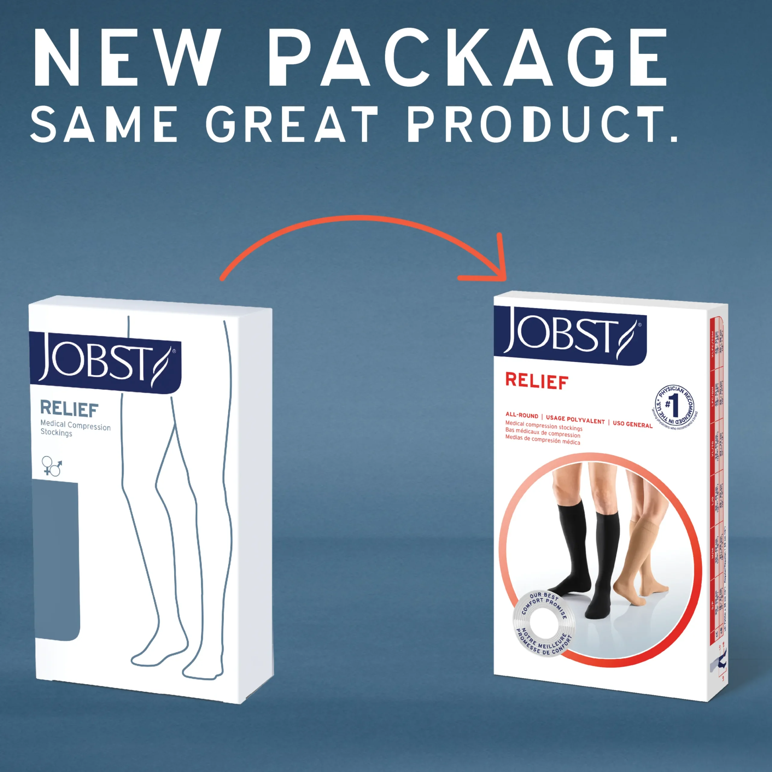 JOBST® Relief Thigh High 30-40 mmHg w/ Silicone Top Band