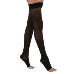 JOBST® UltraSheer Women's Thigh High 15-20 mmHg w/ Silicone Dot Top Band, Open Toe