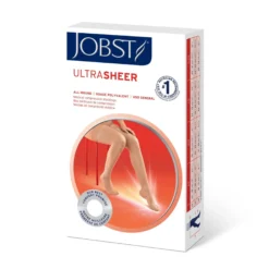 JOBST® UltraSheer Women's Thigh High 20-30 mmHg w/ Silicone Dotted Top Band, Open Toe