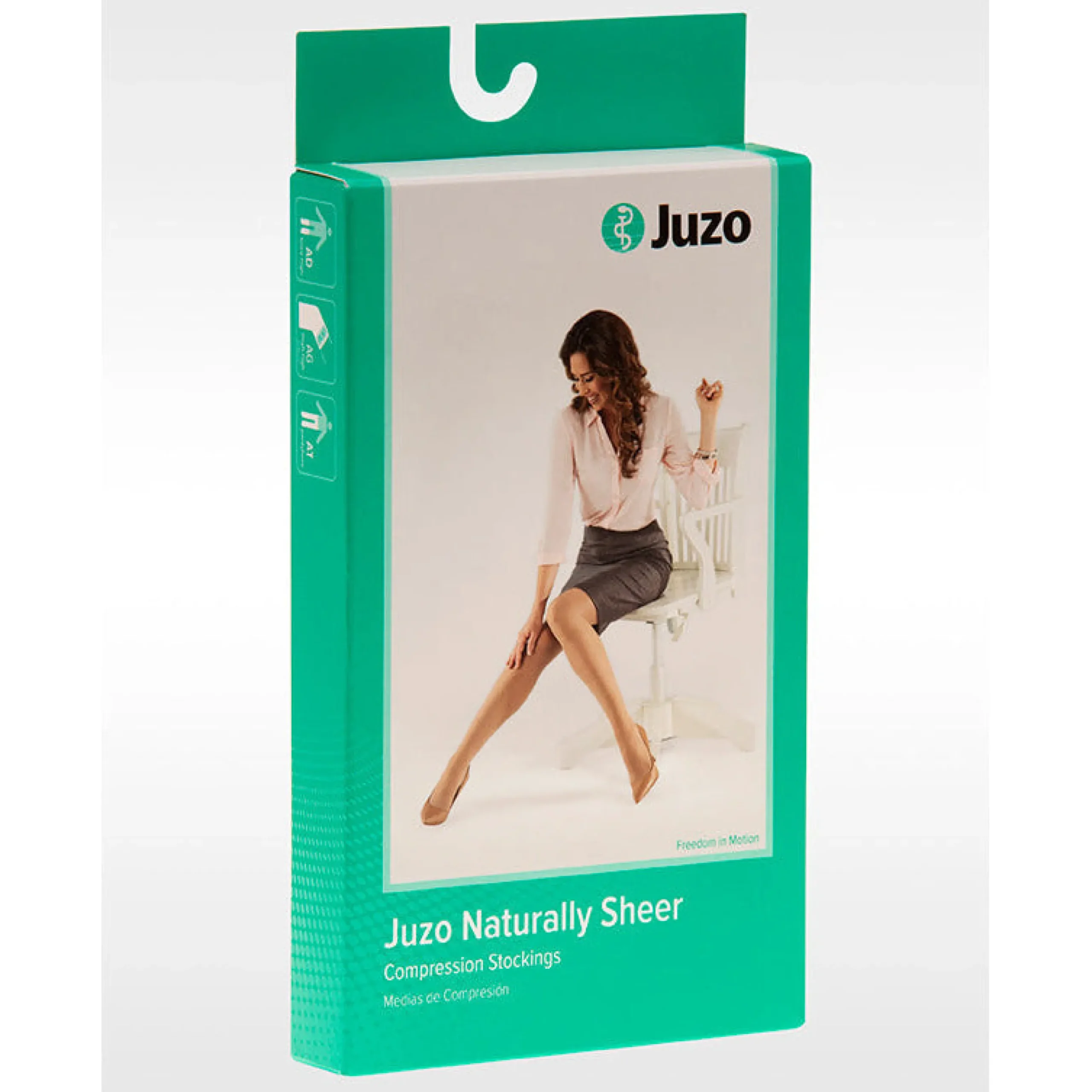 Juzo Naturally Sheer Pantyhose 30-40mmhg, Open Toe