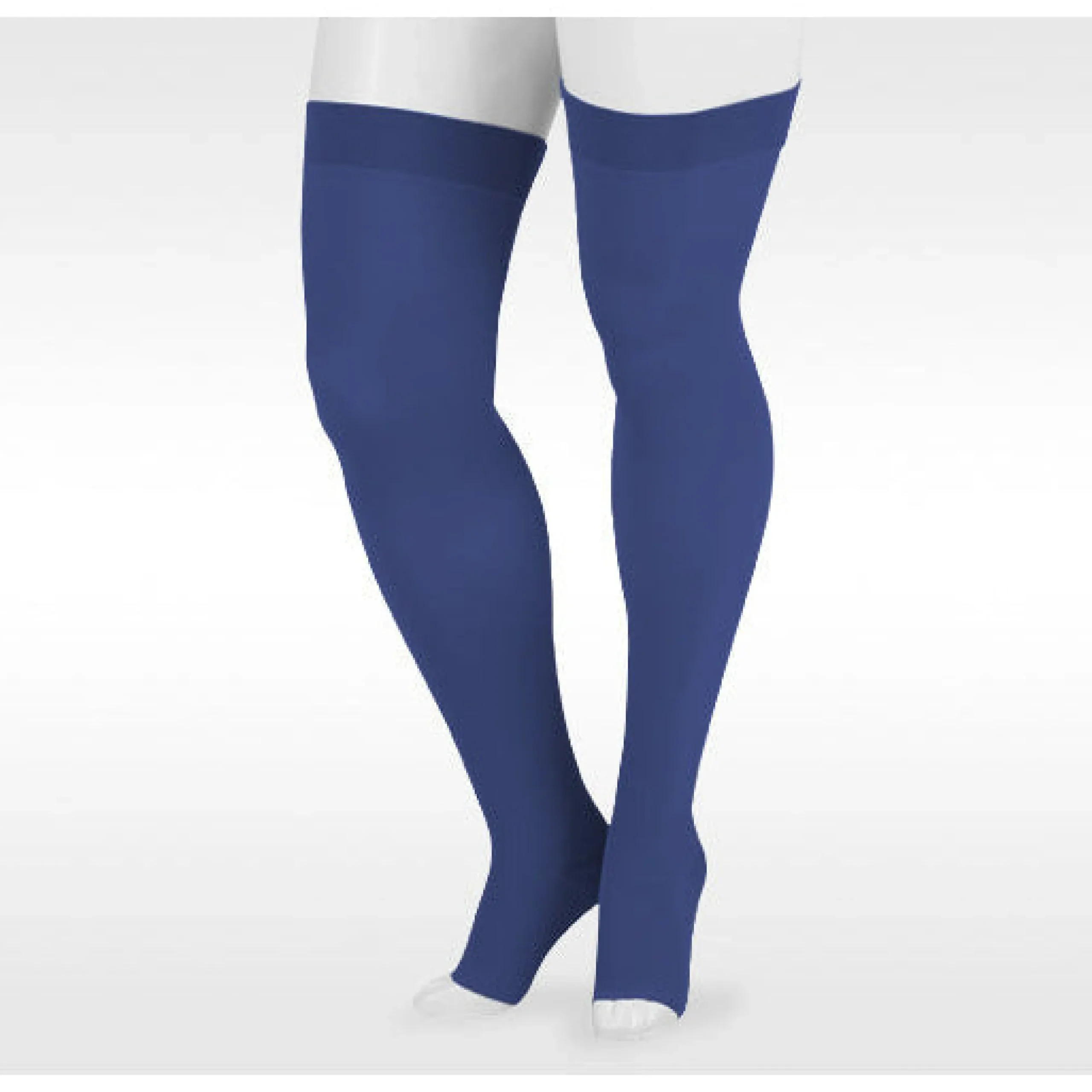 Juzo Soft Thigh High 30-40 mmHg w/ Silicone Band, Open Toe
