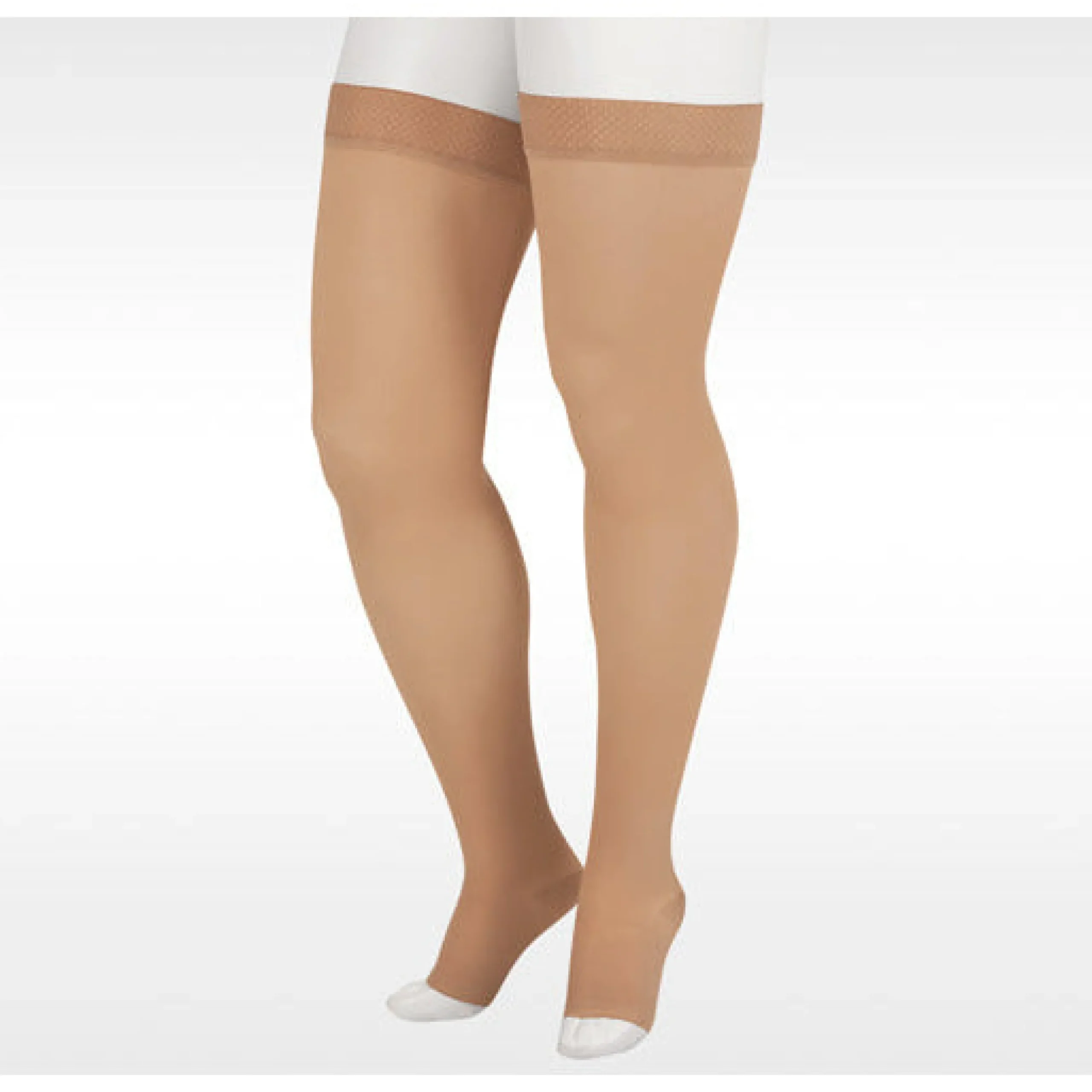 Juzo Soft Thigh High 30-40 mmHg w/ Silicone Band, Open Toe