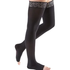 Mediven Comfort Thigh High 30-40 mmHg, Open Toe w/ Lace Silicone Top Band