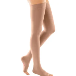 Mediven Forte Thigh High 30-40 mmHg, Open Toe w/ Silicone Top Band