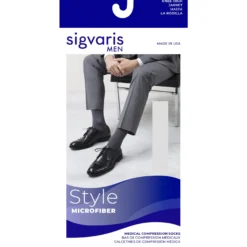 Sigvaris Microfiber Men's Knee High 15-20 mmHg