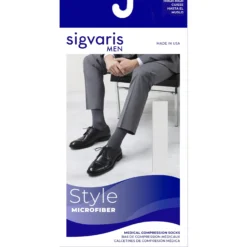 Sigvaris Microfiber Men's Thigh High 15-20 mmHg