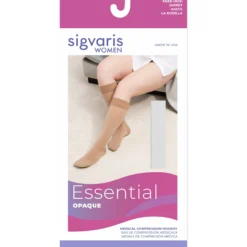 Sigvaris Opaque Men's Thigh High 30-40 mmHg w/ Silcone Grip Top