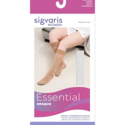 Sigvaris Opaque Women's Knee High 20-30 mmHg w/ Silicone Band Grip-Top