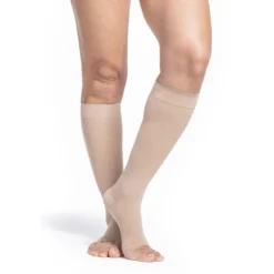 Sigvaris Sheer Women's Knee High 20-30 mmHg, Open Toe