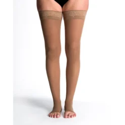 Sigvaris Sheer Women's Thigh High 30-40 mmHg, Open Toe