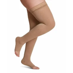 Sigvaris Soft Opaque Women's Thigh High 30-40 mmHg, Open Toe
