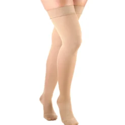 TRUFORM® Ladies Opaque Thigh High 15-20 mmHg w/ Silicone Dot