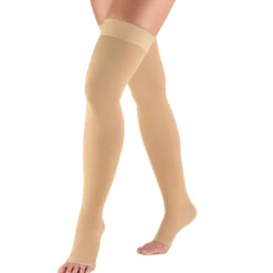 TRUFORM® Thigh High 30-40 mmHg w/ Silicone Dot, Open Toe